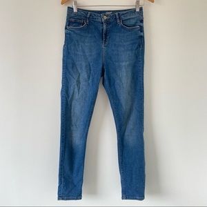 Woman’s Topshop Jaime High Rise Skinny Jean Medium Wash size 30
